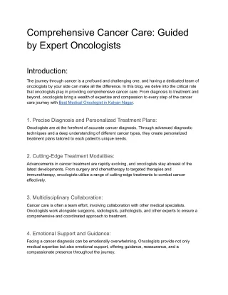 Comprehensive Cancer Care_ Guided by Expert Oncologists