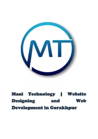 Mani Technology | Website Designing and Web Development in Gorakhpur