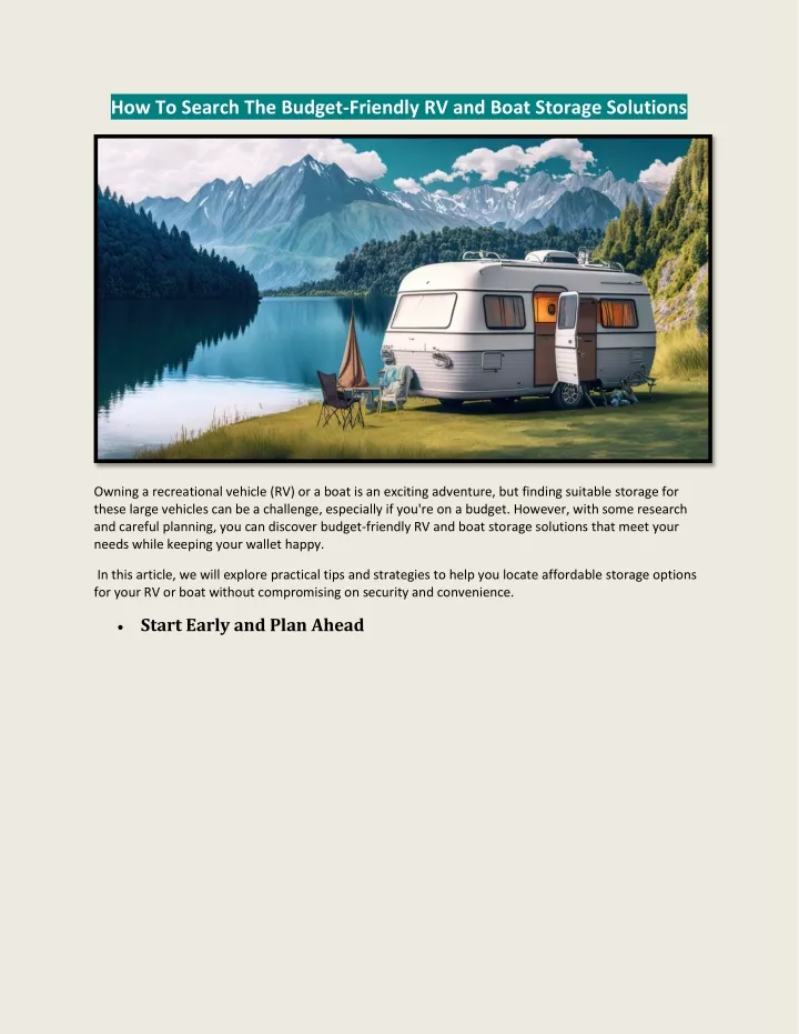 how to search the budget friendly rv and boat