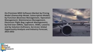 on premises mro software market by pricing model