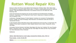 Rotten Wood Repair Kits