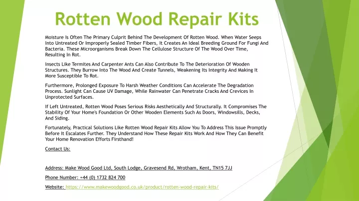 rotten wood repair kits