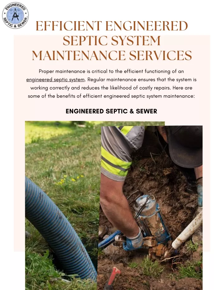efficient engineered septic system maintenance