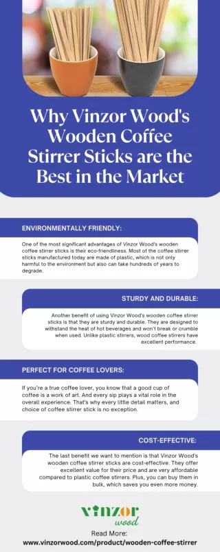 Why Vinzor Wood's Wooden Coffee Stirrer Sticks are the Best in the Market [Infographic]