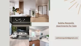 Sobha Neopolis - Apartments for Sale