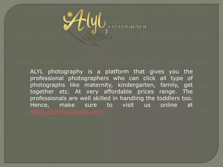 alyl photography is a platform that gives