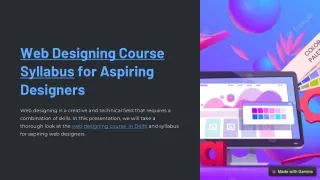 Web Designing Course Syllabus for Aspiring Designers  pptx
