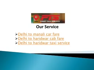 Delhi to haridwar taxi service