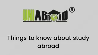 Things to know about study abroad