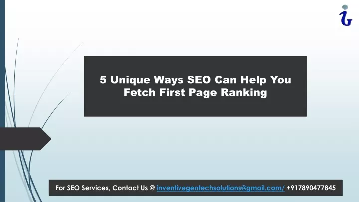 5 unique ways seo can help you fetch first page