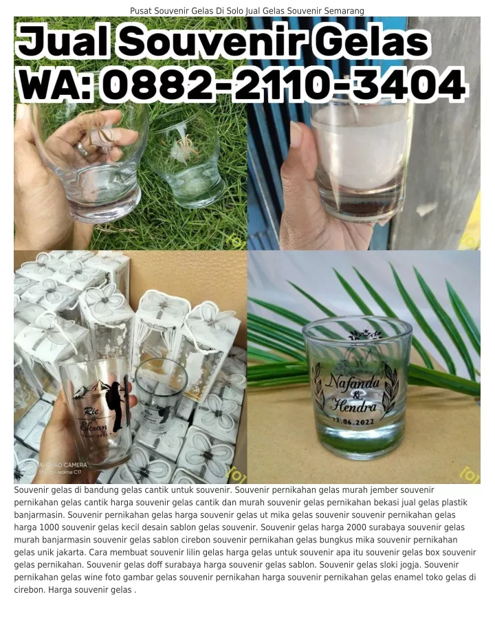 pusat souvenir gelas di solo jual gelas souvenir