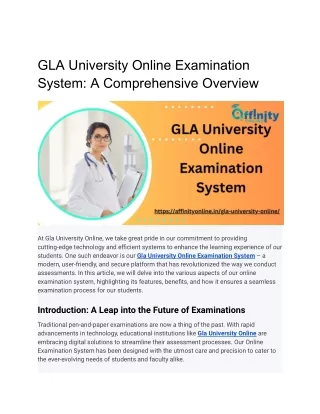 GLA University Online Examination System_ A Comprehensive Overview