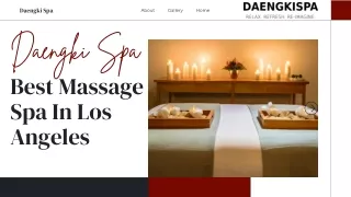 Daengki Spa-Best Massage Spa In Los Angeles