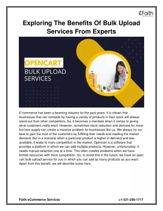 exploring the benefits of bulk upload services