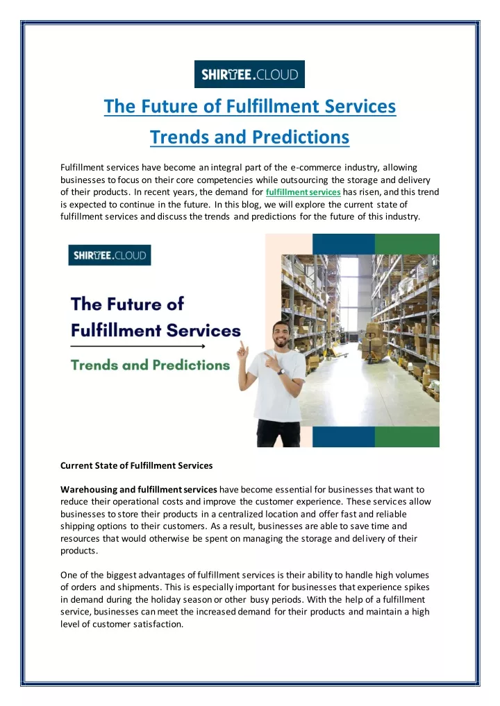 the future of fulfillment services trends