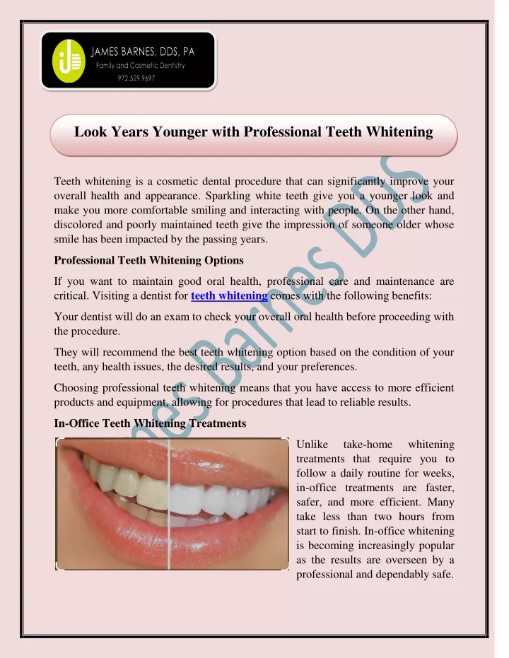 look years younger with professional teeth