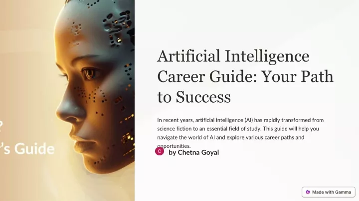 artificial intelligence career guide your path