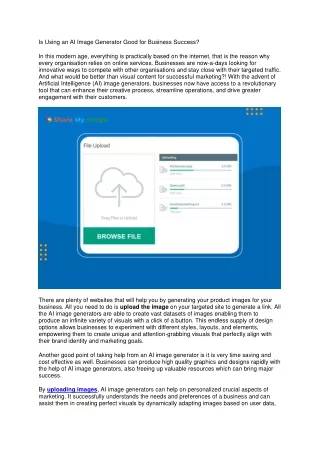 Is Using an AI Image Generator Good for Business Success.docx