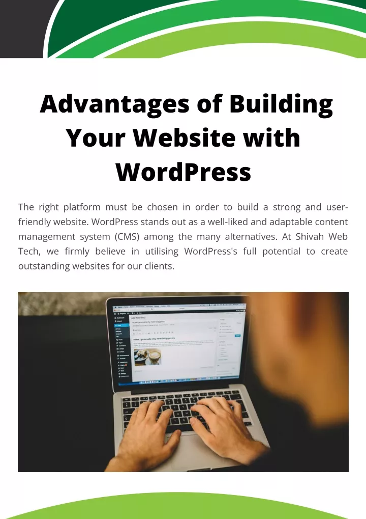 advantages of building your website with wordpress