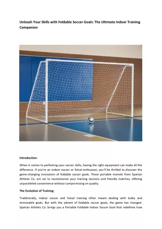 unleash your skills with foldable soccer goals