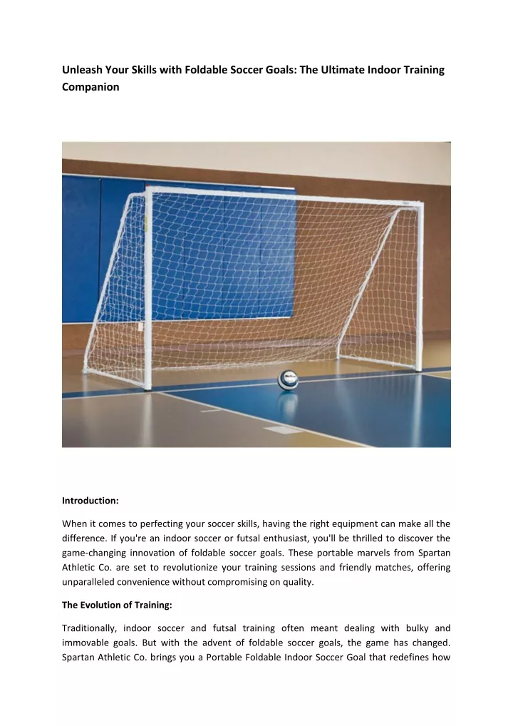 unleash your skills with foldable soccer goals