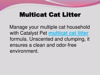 Multicat Cat Litter