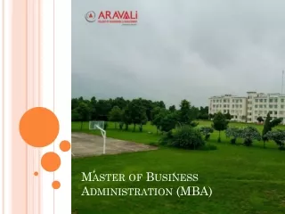 MBA at Aravali College of Engineering & Management