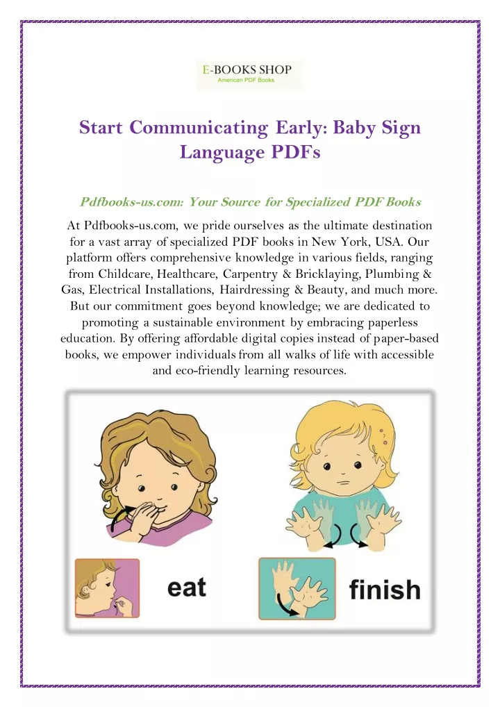 start communicating early baby sign language pdfs