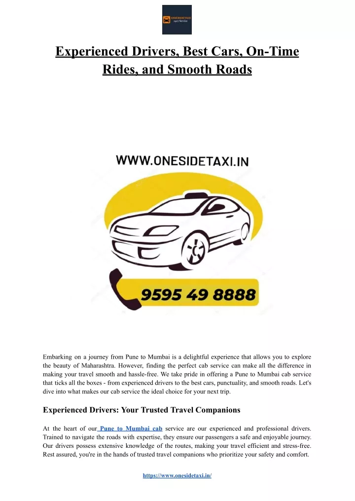 experienced drivers best cars on time rides