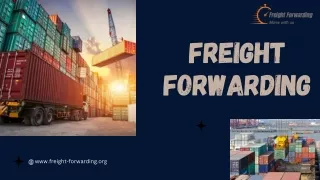 Streamline your global logistics with a reliable freight forwarder.