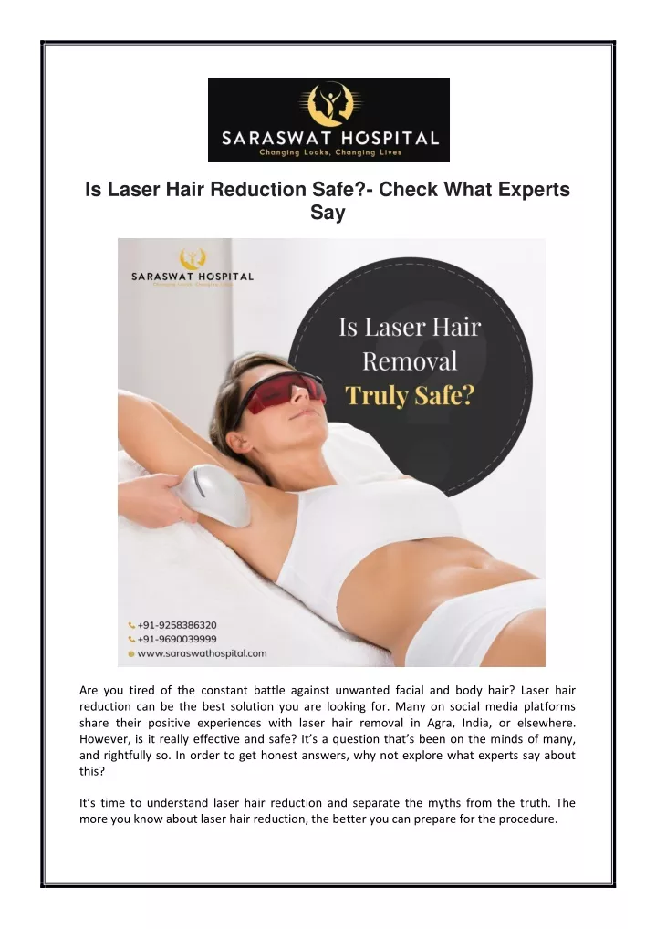 is laser hair reduction safe check what experts
