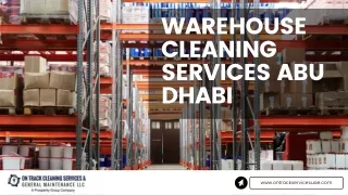 warehouse cleaning services abu dhabi