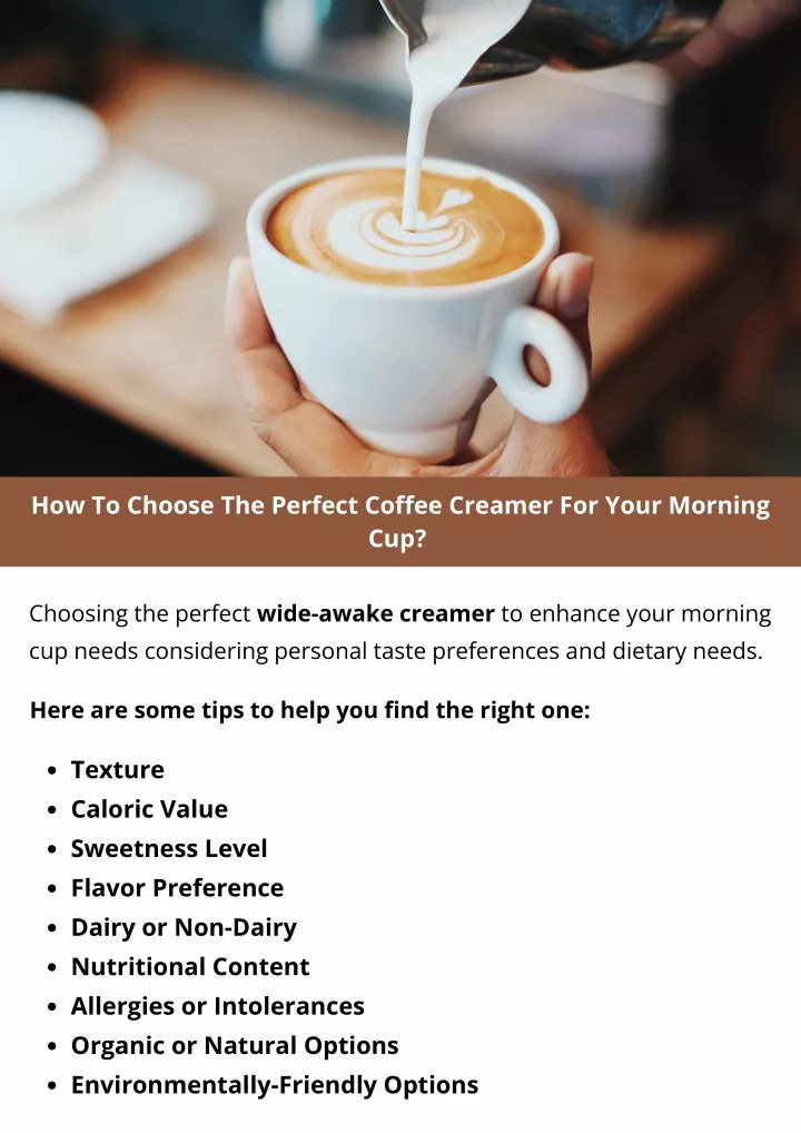 how to choose the perfect coffee creamer for your