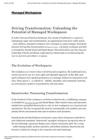 Driving Transformation_ Unleashing the Potential of Managed Workspaces – Managed Workspaces (1)