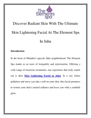 Skin Lightening Facial in Juhu Call-7028064889