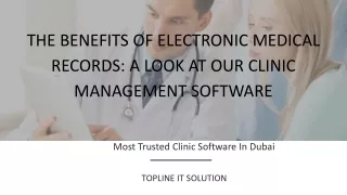 The Benefits of Electronic Medical Records