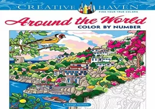 Pdf (read online) Creative Haven Around the World Color by Number (Adult Colorin