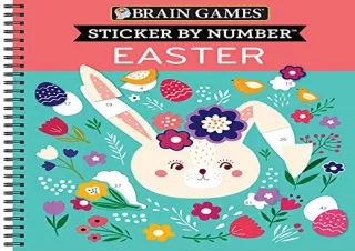 Kindle (online PDF) Brain Games - Sticker by Number: Easter