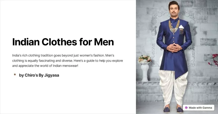 indian clothes for men