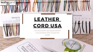 Buy Online Sample Card - Leather Cord USA
