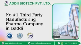 Third Party Manufacturing Pharma Companies in Baddi