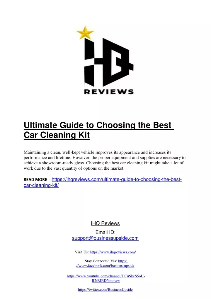 ultimate guide to choosing the best car cleaning