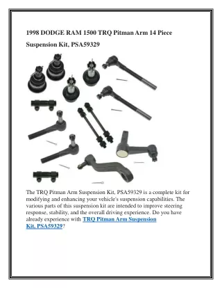 1998 dodge ram 1500 trq pitman arm 14 piece