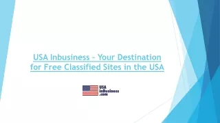USA Inbusiness – Your Destination for Free Classified Sites in the USA
