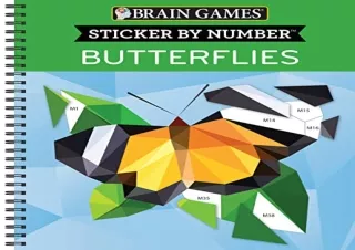 PDF Brain Games - Sticker by Number: Butterflies (28 Images to Sticker)