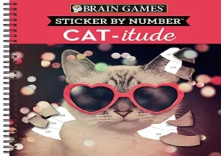 Download PDF Brain Games - Sticker by Number: Cat-itude