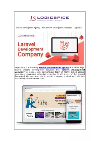 Laravel Development Agency | Best Laravel Development Company - Logicspice