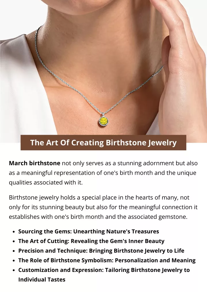 the art of creating birthstone jewelry