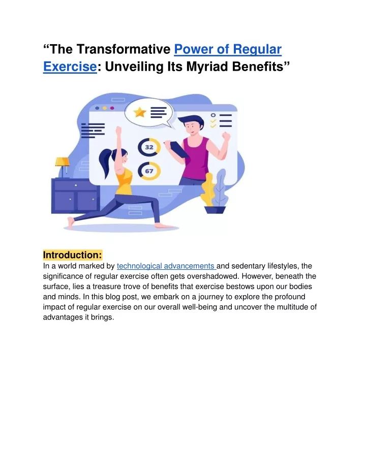 the transformative power of regular exercise unveiling its myriad benefits