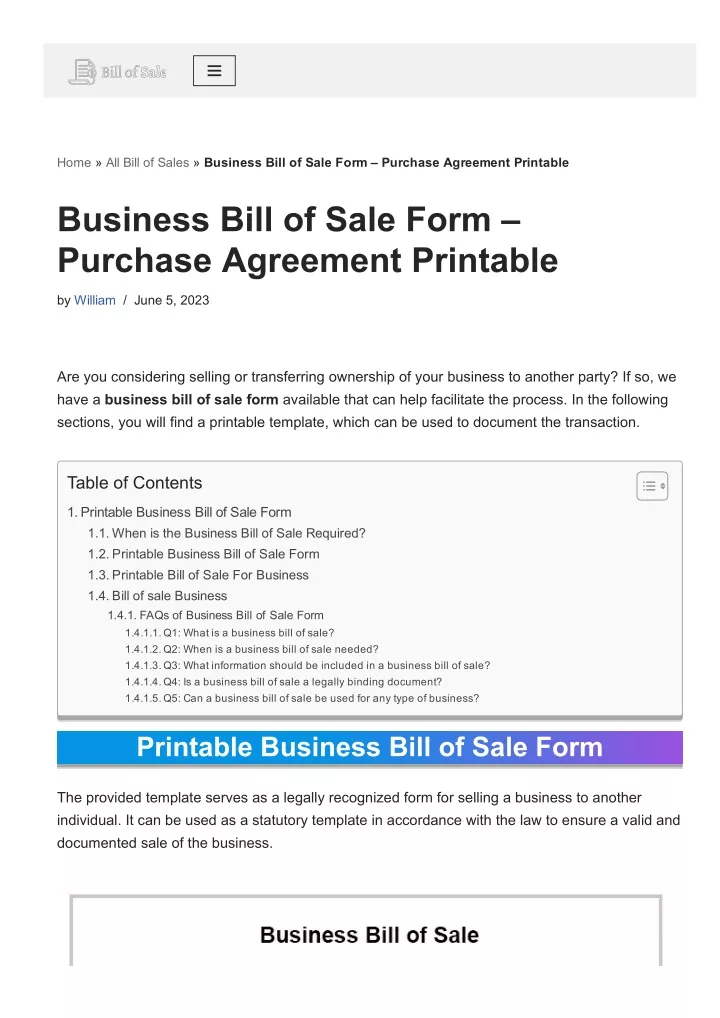 home all bill of sales business bill of sale form